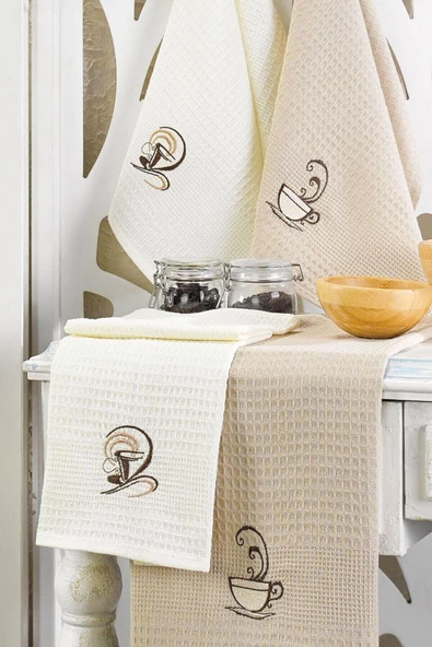 6 Parça Mutfak Kurulama Bezi 30 X 50 Cm Coffe - 5