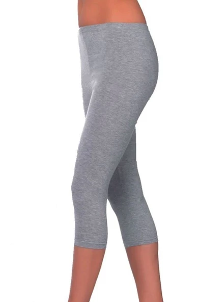 Kota Kadın 4005 Düz Desensiz Yüksek Bel Dizaltı Bayan Kapri Tayt - 11