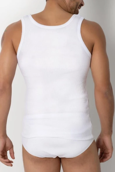 Erkek Askılı Bambu Kaşkorse Atlet Fitilli Esnek Kaliteli Fanila - 4