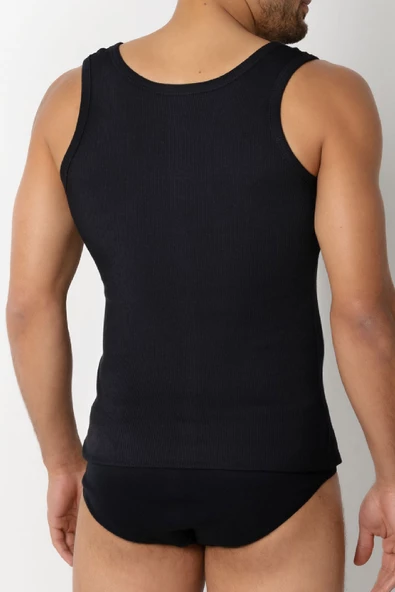 Erkek Askılı Bambu Kaşkorse Atlet Fitilli Esnek Kaliteli Fanila - 5