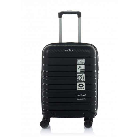 Hotowa Gold PP Valiz 8010 Siyah TSA Kilitli Kabin Boy - 2