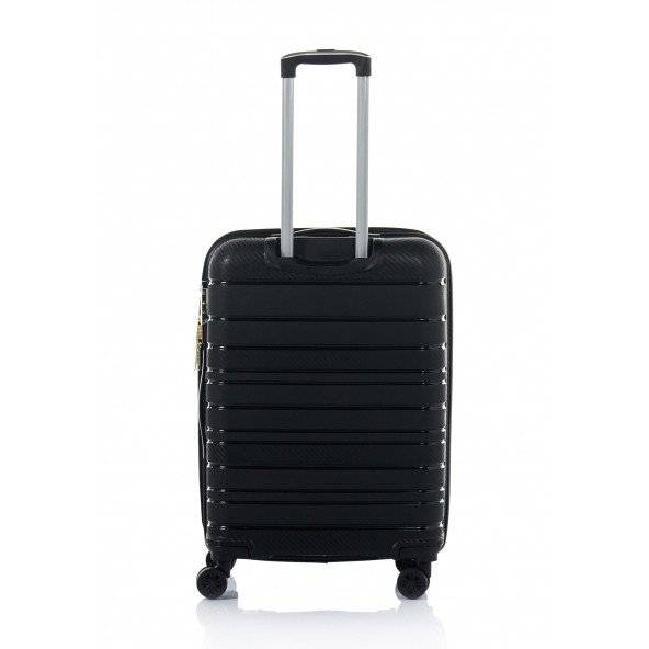 Hotowa Gold PP Valiz 8010 Siyah TSA Kilitli Orta Boy - 3