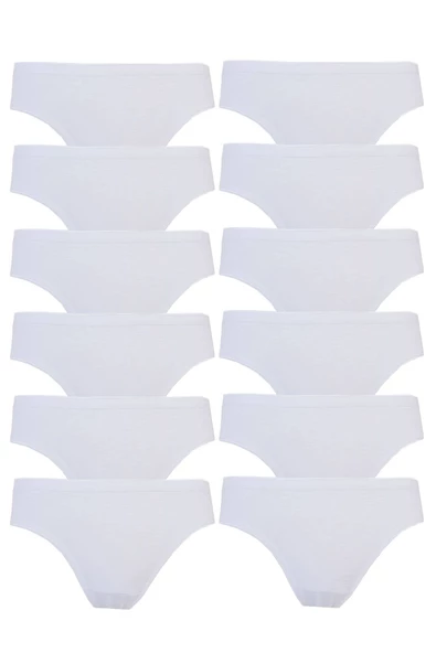 12li Kadın Bikini Külot Pamuklu Renkli İç Çamaşır Nefes Alan Doku - 9