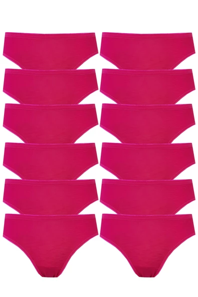 12li Kadın Bikini Külot Pamuklu Renkli İç Çamaşır Nefes Alan Doku - 3