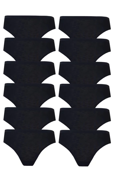 12li Kadın Bikini Külot Pamuklu Renkli İç Çamaşır Nefes Alan Doku - 8