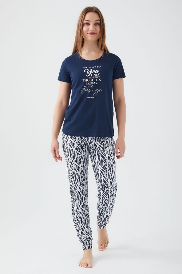 Pierre Cardin 8611 Friday Feelings Kadın Kısa Kol Pijama Takım - 4