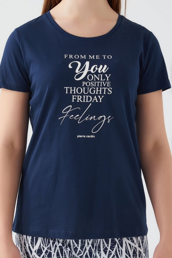 Pierre Cardin 8611 Friday Feelings Kadın Kısa Kol Pijama Takım - 5
