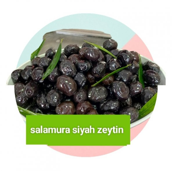 GEMLİK  Salamura siyah zeytin ince çekirdekli az tuzlu (290-320)1kg