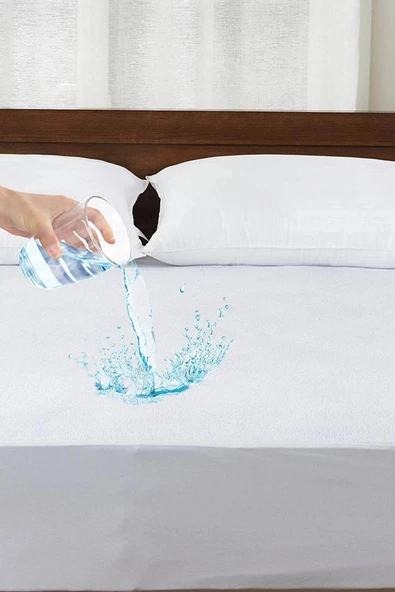 90x190 Cm Sıvı Geçirmez Yatak Alezi Tek Kişilik Yatak Koruyucu Pamuklu Fitted - 2