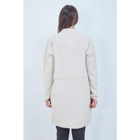 Anne Triko Cepli Düğme Detaylı Siyah Uzun Hırka - 11