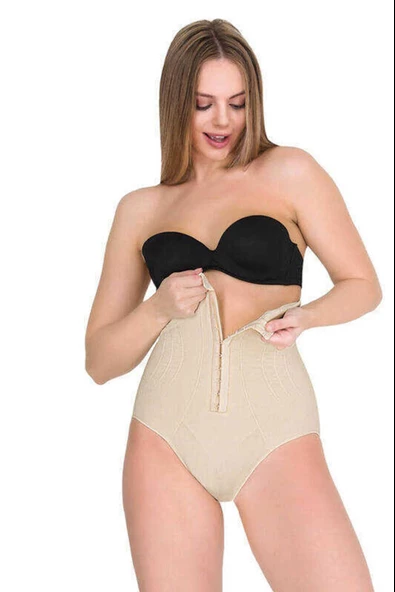 Kadın Agraflı Yüksek Bel Korse Kancalı Şekillendirici 1 Beden - 2