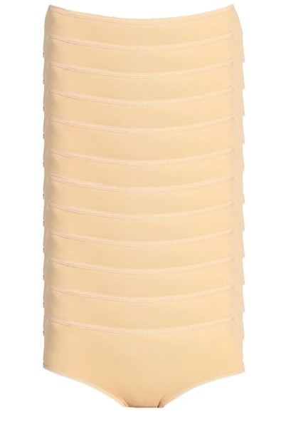 12li Kadın Likralı Bato Külot Yüksekbel Pamuklu Rahat Yumuşak - 5