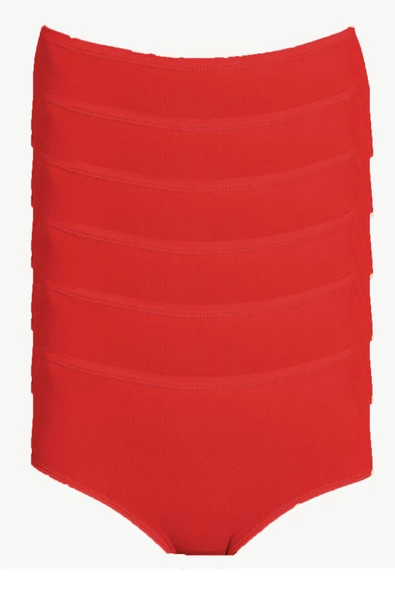 12li Kadın Likralı Bato Külot Yüksekbel Pamuklu Rahat Yumuşak - 6