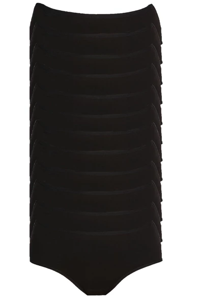 12li Kadın Likralı Bato Külot Yüksekbel Pamuklu Rahat Yumuşak - 4