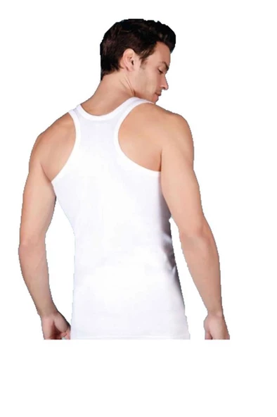 Gümüş İç Giyim Erkek Pamuklu Spor Rambo Atlet 3lü Paket - 4