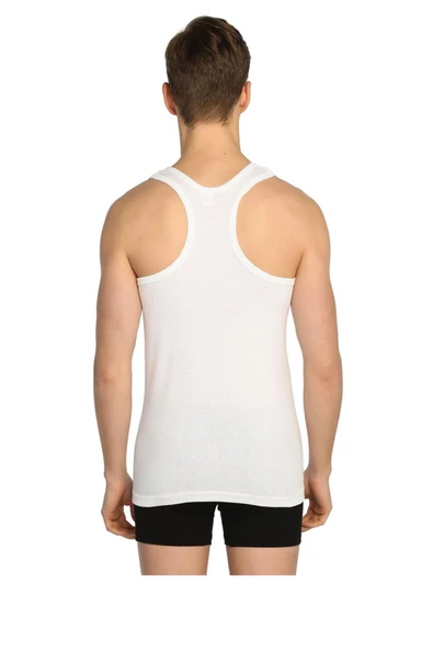 Gümüş İç Giyim Erkek Pamuklu Spor Rambo Atlet 3lü Paket - 5