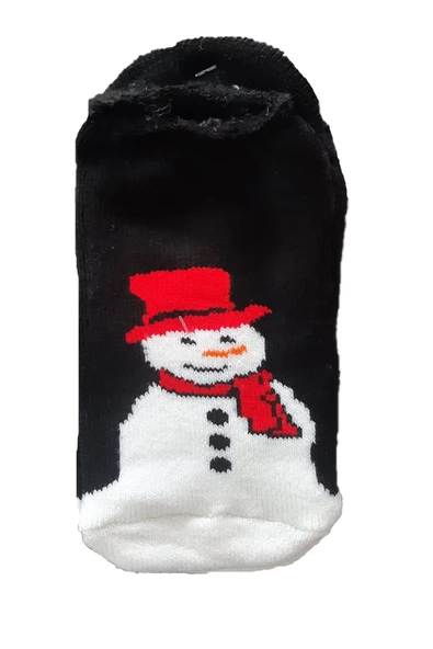 Kadın Erkek Termal Yılbaşı Çorabı Görünmez Kalın Sıcak Hediyelik - 7