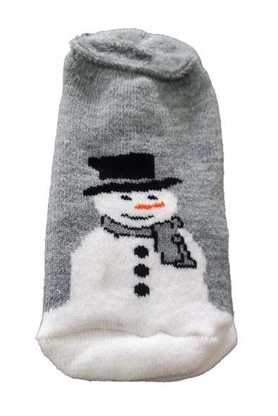 Kadın Erkek Termal Yılbaşı Çorabı Görünmez Kalın Sıcak Hediyelik - 9