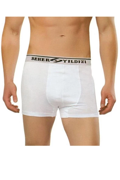 Seher Yıldızı 3 lü Erkek Likralı Elastan Boxer Pamuklu SH0060 - 2