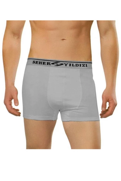 Seher Yıldızı 3 lü Erkek Likralı Elastan Boxer Pamuklu SH0060 - 3