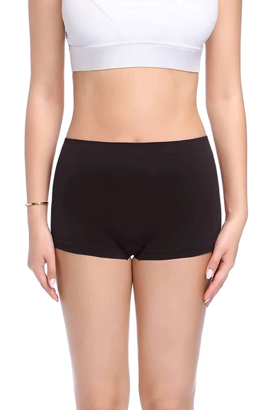 2li Kadın Bambu Boxer Esnek Rahat Likralı Kaliteli İç Çamaşırı - 9