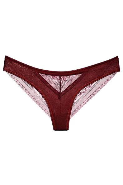 Kadın Önü Sim Baskılı Brazilian Külot Arkası Dantelli İz Yapmaz - 4