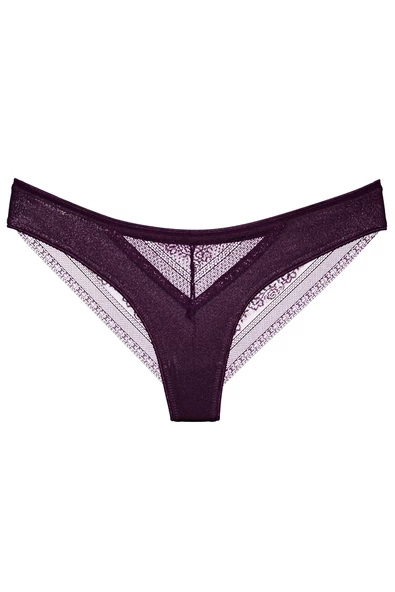 Kadın Önü Sim Baskılı Brazilian Külot Arkası Dantelli İz Yapmaz - 2