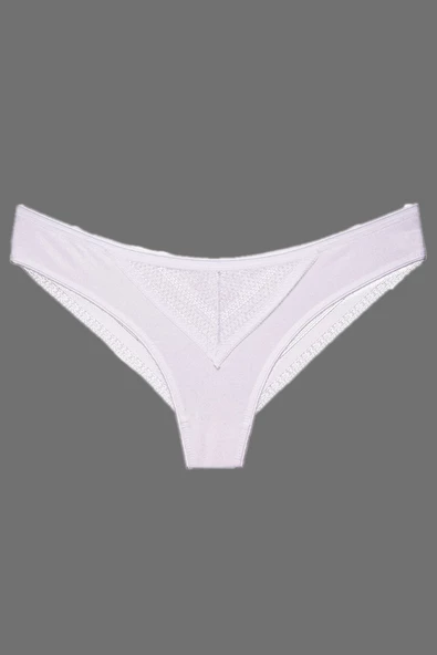 Kadın Önü Sim Baskılı Brazilian Külot Arkası Dantelli İz Yapmaz - 5