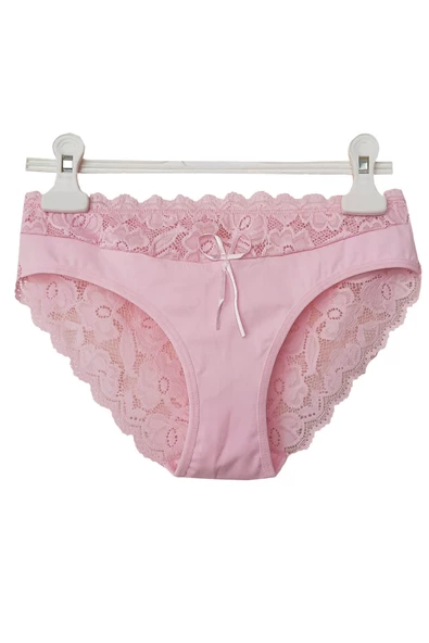 Kadın Dantel Külot Pamuklu Renkli Güpürlü Bikini Yumuşak - 8