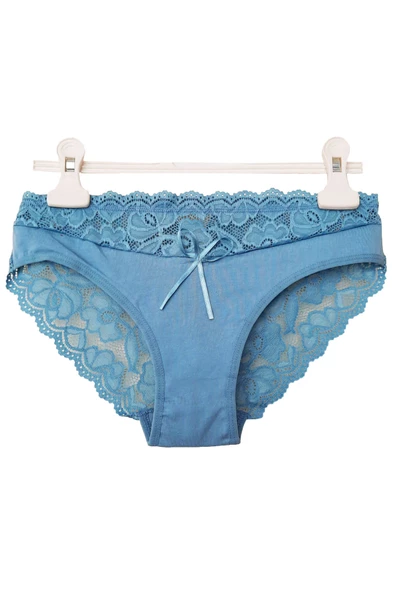 Kadın Dantel Külot Pamuklu Renkli Güpürlü Bikini Yumuşak - 5