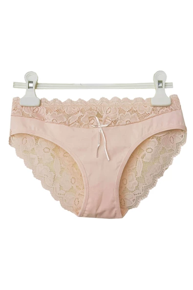 Kadın Dantel Külot Pamuklu Renkli Güpürlü Bikini Yumuşak - 9