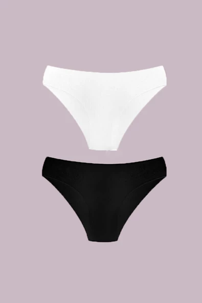 2li Kadın İz Yapmaz Bikini Dikişsiz Külot Esnek Rahat Ekonomik - 3