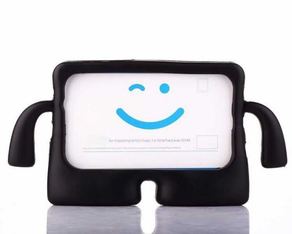 Gpack Samsung Galaxy Tab 3 7.0 T210 Kılıf Çocuklar İçin Tutacaklı Silikon ib1