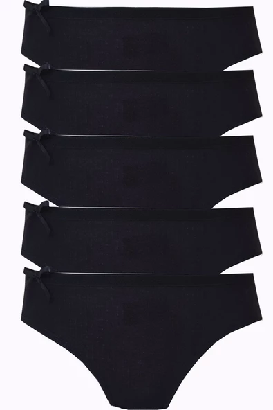 5li Kadın Fitilli Bikini Renkli Ekonomik Esnek Yumuşak Külot - 4