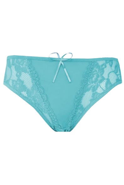 Kadın Dantel Detaylı Külot Pamuklu Renkli Güpürlü Bikini - 12