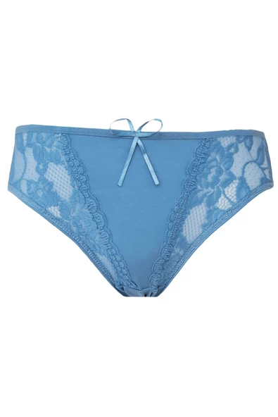 Kadın Dantel Detaylı Külot Pamuklu Renkli Güpürlü Bikini - 6