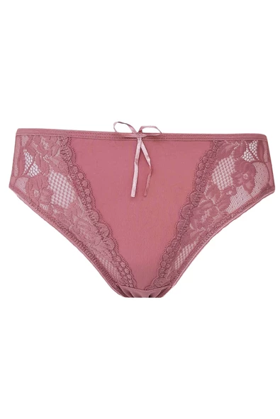 Kadın Dantel Detaylı Külot Pamuklu Renkli Güpürlü Bikini - 5