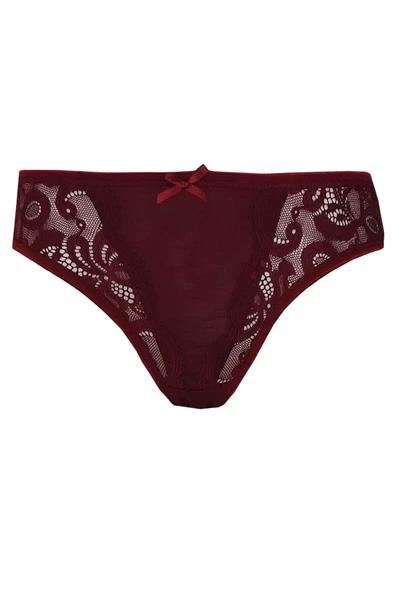 Kadın Dantel Detaylı Özel Doku Bikini Külot Viskon Rahat - 2