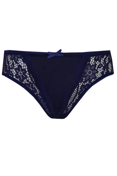 Kadın Dantel Detaylı Özel Doku Bikini Külot Viskon Rahat - 4