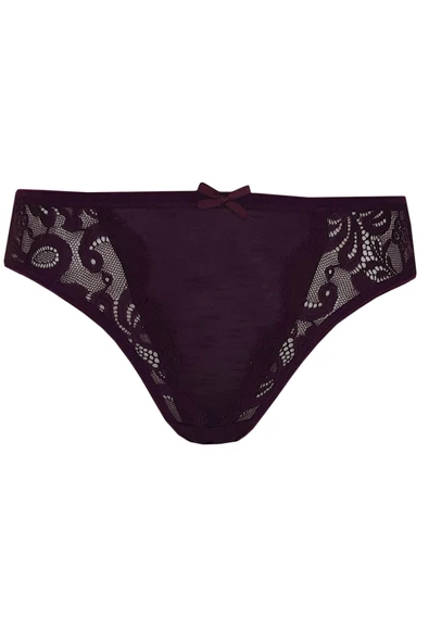 Kadın Dantel Detaylı Özel Doku Bikini Külot Viskon Rahat - 5