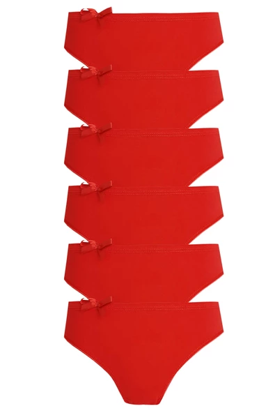 6lı Kadın Bikini Külot Pamuklu Renkli Ekonomik Rahat - 3