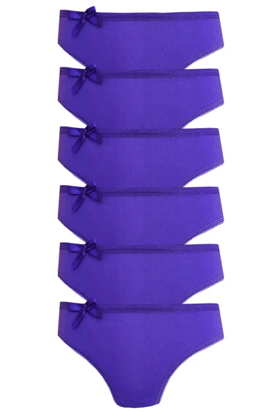 6lı Kadın Bikini Külot Pamuklu Renkli Ekonomik Rahat - 4