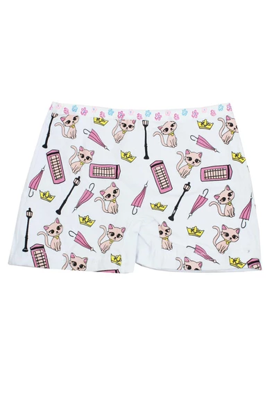 Koza Kız Çocuk Renkli Desenli Baskılı Boxer Külot 10 lu Paket - Resim 7