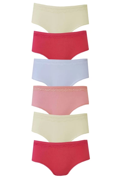 Tutku İç Giyim 6lı Kız Çocuk Pınar Bato Pamuklu Slip Külot - Resim 4