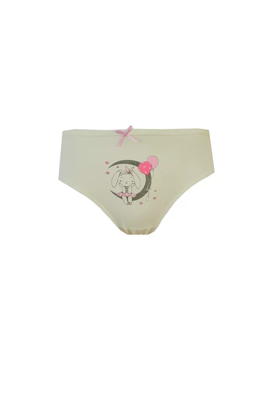 12li Tekkaplan Kız Çocuk Baskılı Renkli Külot Pamuklu Likralı Slip - 8