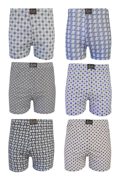 Kota 6lı Erkek Empirme Boxer Rahat Penye Pamuklu İç Çamaşırı - 4