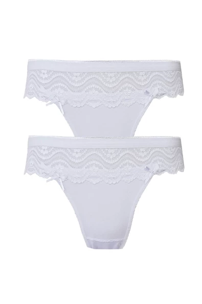 2li Kadın Dantel Detaylı Bikini Kaliteli Ekonomik Yumuşak - 2