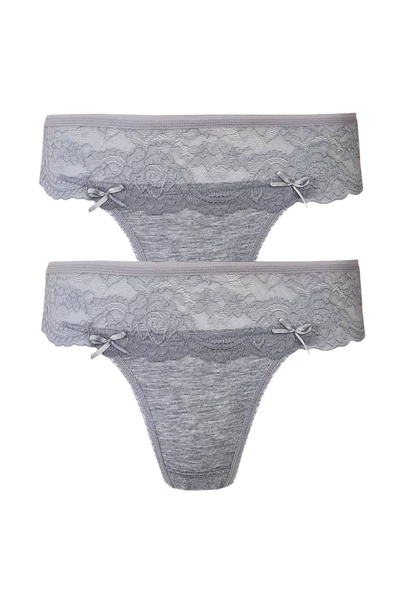 2li Kadın Dantel Detaylı Bikini Kaliteli Ekonomik Yumuşak - 5