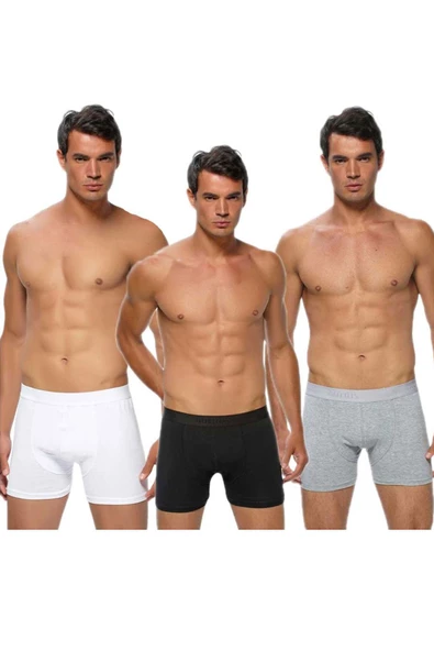 6lı Erkek Likralı Boxer Külot Esnek Rahat Paçalı - Resim 4