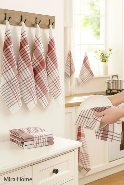 5 li Mutfak Kurulama Bezi Alman Peçetesi 100 Pamuklu - 6